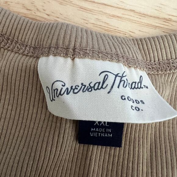 Universal Thread Women's Light Brown Ribbed Shrunken Tank - Size XXL - NWT - Picture 2 of 8